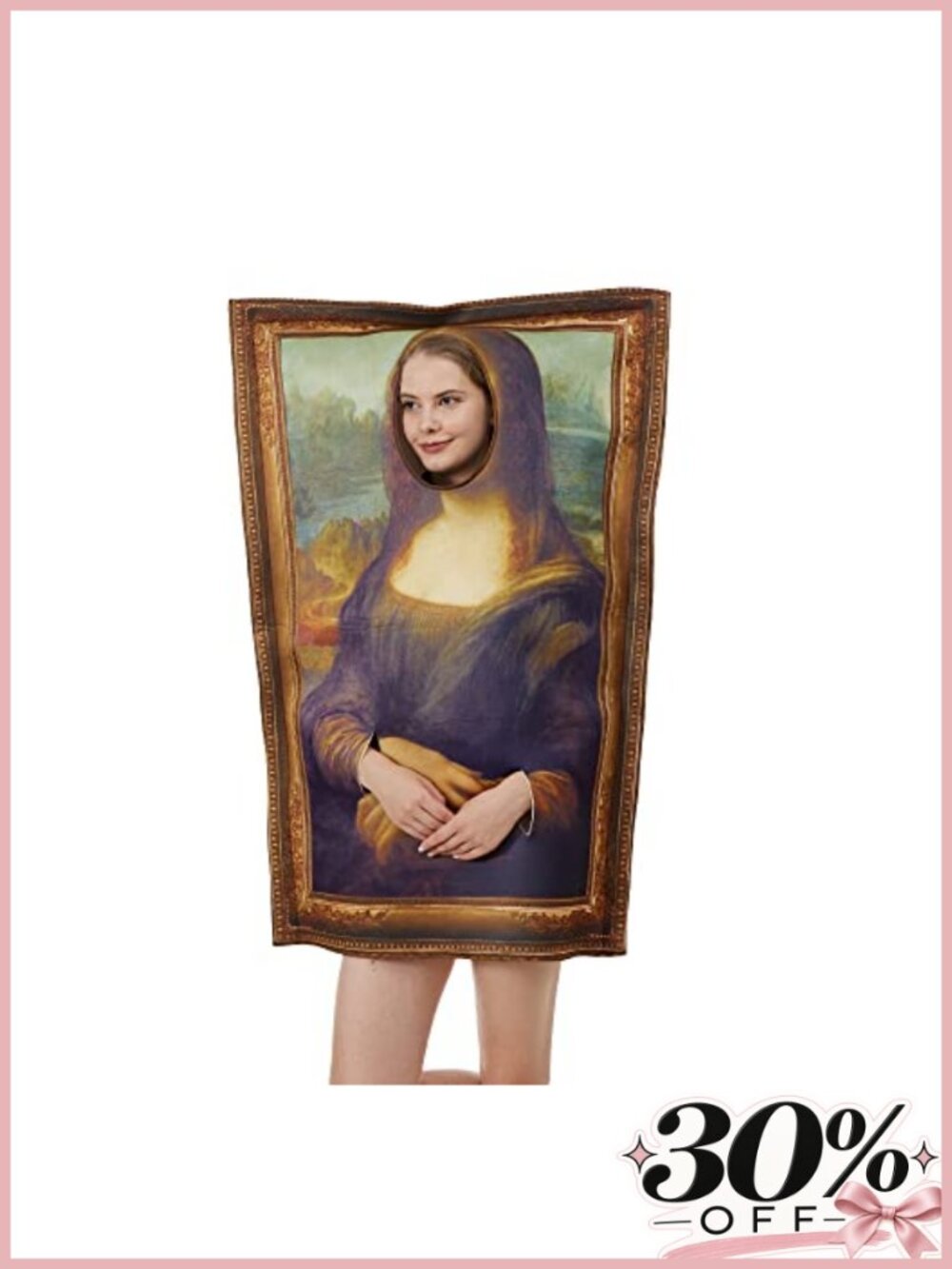Famous Painting Mona Lisa Costume Dress Up One Size Polyester